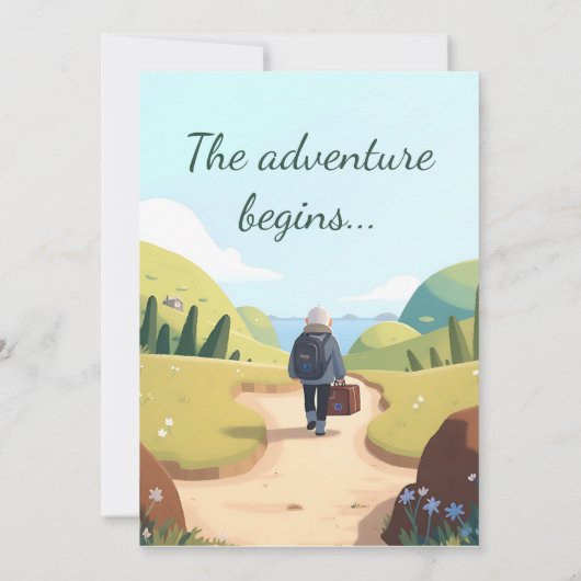 I'm Outta Here Retirement Party Retro 招待状 (裏面)