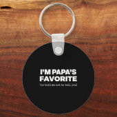 I'm Papa's Favorite Funny Papas Son Daughter  キーホルダー (正面)