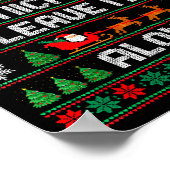 I'm Participating Leave Me Alone Ugly Christmas Sw ポスター (角)