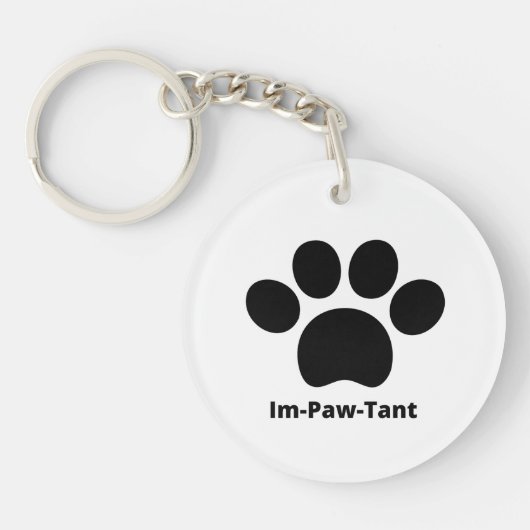 Im-Paw-Tant Circleアクリルキーチェーン キーホルダー (正面)