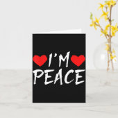 I'm Peace Funny Couples Tee Valentine's Day Couple カード (黄色い花)
