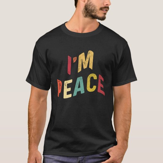 I'm Peace  I Come In Peace  Matching Couples Retro Tシャツ (正面)
