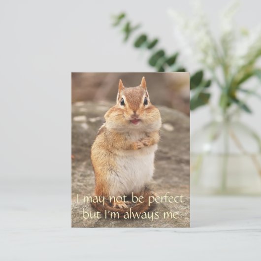 I'm Perfect Chipmunk引用文はがき ポストカード (スタンド正面)