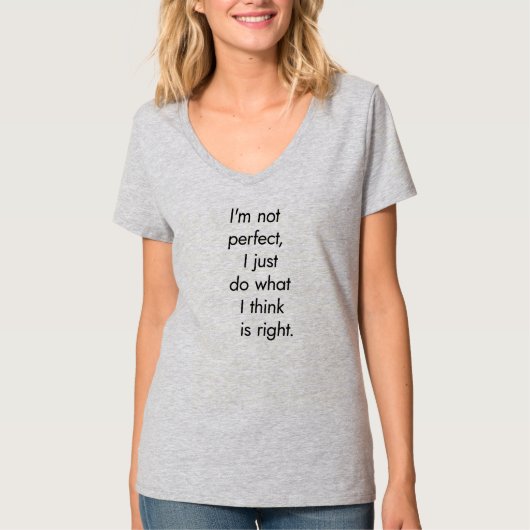 I'm Perfect Women's Basic V-Neck T-Shirt Tシャツ (正面)