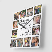 I'm Photo 退職した Collage White Retiment スクエア壁時計 (傾斜)