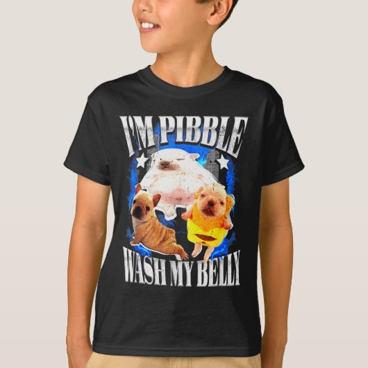 Im Pibble Wash My Belly Frenchie Bulldog Tシャツ (正面)
