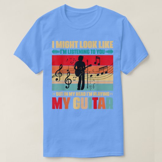 Im Playing My Guitar Music Lover Apparel 1822 Tシャツ (デザイン正面)