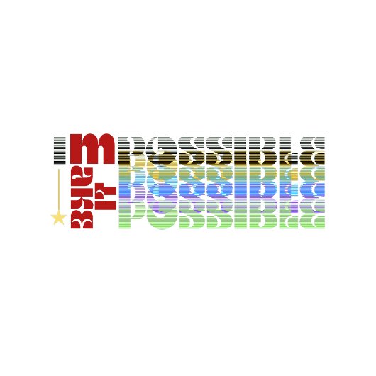 I'm Possible Motivational Typography トライブレンドTシャツ