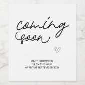 I'm Pregnant New Baby Pregnancy Announcement Mom W ワインラベル (シングルラベル)