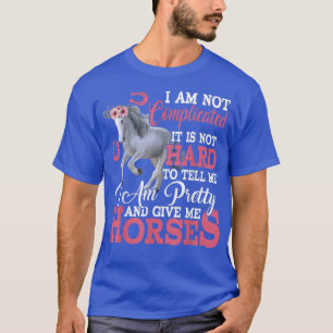 I'm Pretty And Give Me Horses Funny Floral Horse F Tシャツ