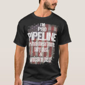 IM ProパイプラインウェルダーズUSA国旗の切り札列車 Tシャツ (正面)