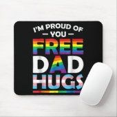 I'm Proud Of You Dad Hugs Lgbt Pride Awareness Gif マウスパッド (マウス)