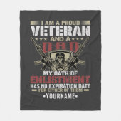 I'm Proud To Be A Veteran And A Dad フリースブランケット (正面)