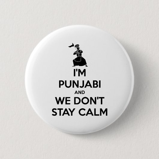 Im Punjabi And We Dont Keep Calm Baby  缶バッジ (正面)