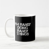 I'm Randy Doing Randy Things Shirt Funny Christmas コーヒーマグカップ (左)