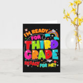 Im Ready For Third Grade First Day Of School Teach カード (黄色い花)