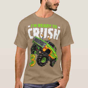 Im Ready o Crash 3rd Birthday Boy Monster ruck 3 Y Tシャツ