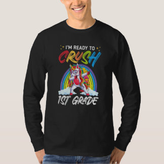 I'm Ready To Crush 1st Grade Dabbing Unicorn Back  Tシャツ