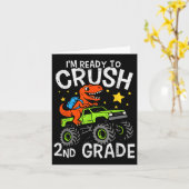 Im Ready To Crush 2nd Grade Dinosaur Monster Truck カード (黄色い花)