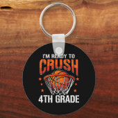 I'm Ready To Crush 4th Grade Sketll Ck To School  キーホルダー (正面)