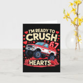 I'm Ready To Crush 67 Hearts Truck Funny 6 7 Valen カード (黄色い花)
