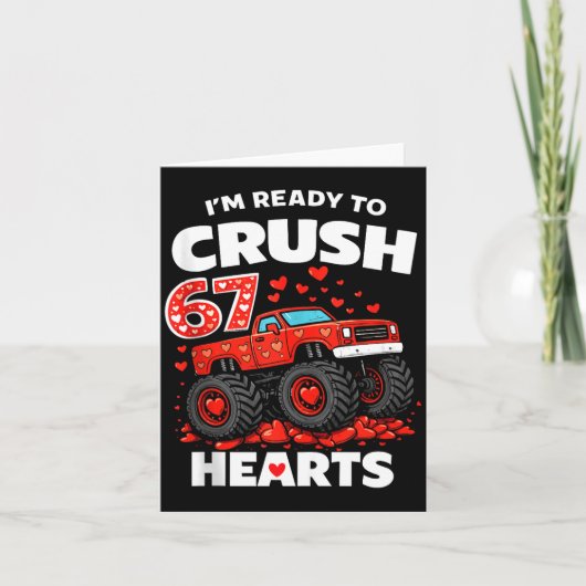 I'm Ready To Crush 67 Hearts Truck Valentines Day  カード (正面)