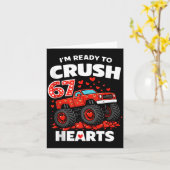 I'm Ready To Crush 67 Hearts Truck Valentines Day  カード (黄色い花)