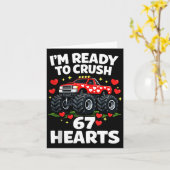 I'm Ready To Crush 67 Hearts Truck Valentines Day  カード (黄色い花)