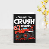 I'm Ready To Crush 67 Hearts Truck Valentines Day  カード (黄色い花)