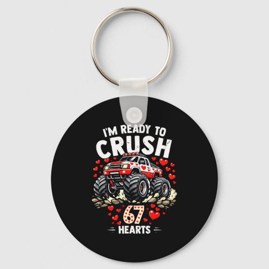 I'm Ready To Crush 67 Hearts Truck Valentines Day  キーホルダー (正面)