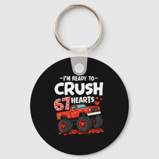 I'm Ready To Crush 67 Hearts Truck Valentines Day キーホルダー (正面)