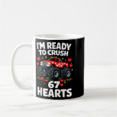 I'm Ready To Crush 67 Hearts Truck Valentines Day  コーヒーマグカップ (左)