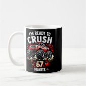 I'm Ready To Crush 67 Hearts Truck Valentines Day  コーヒーマグカップ (左)