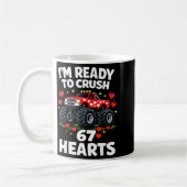 I'm Ready To Crush 67 Hearts Truck Valentines Day  コーヒーマグカップ (左)