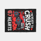 I'm Ready To Crush 67 Hearts Truck Valentines Day  フリースブランケット (正面(横))