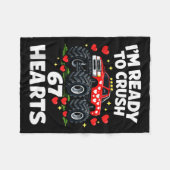 I'm Ready To Crush 67 Hearts Truck Valentines Day  フリースブランケット (正面(横))