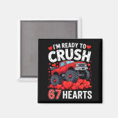 I'm Ready To Crush 67 Hearts Truck Valentines Day  マグネット (正面/裏面)