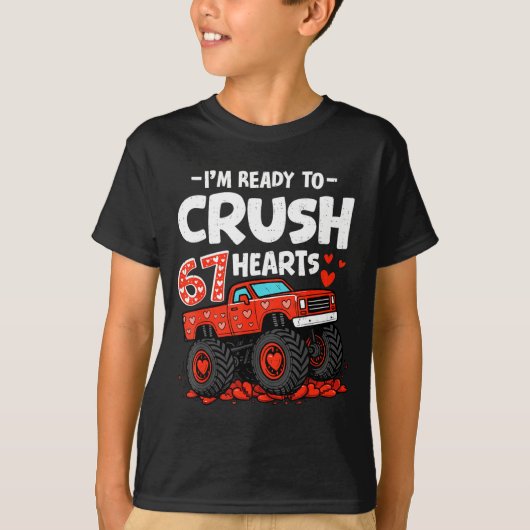 I'm Ready To Crush 67 Hearts Truck Valentines Day  Tシャツ (正面)