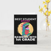 Im Ready To Crush First Grade Dinosaur Back To Sch カード (黄色い花)