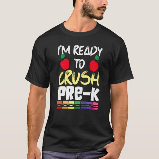 I'm Ready To Crush Pre K Two Apple Math Science   Tシャツ (正面)