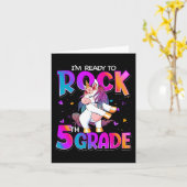 I'm Ready To Rock 5年生ユニコーン新学期 カード (黄色い花)