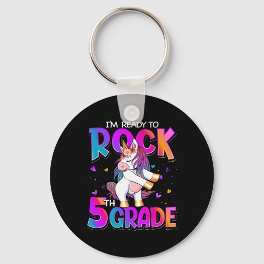 I'm Ready To Rock 5年生ユニコーン新学期 キーホルダー (正面)