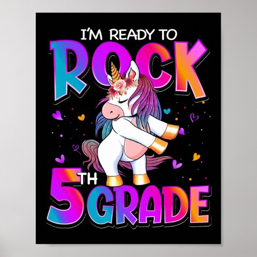 I'm Ready To Rock 5年生ユニコーン新学期 ポスター (正面)