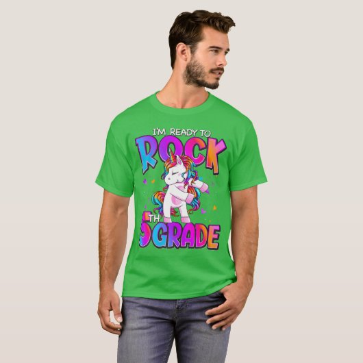 Im Readyo Rock 5th Grade Unicorn Backo gift Tシャツ (正面フル)