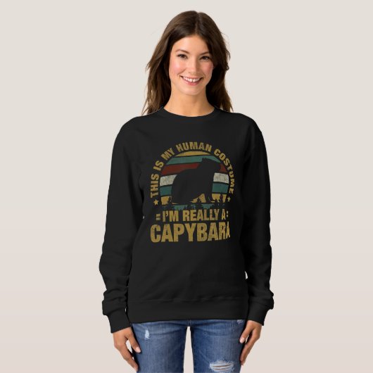I'm Really A Capybara Capybaras Lovers スウェットシャツ (正面フル)