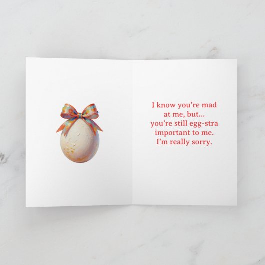 I'm really Sorry | Funny Chicken | Let's Make Up カード (内部)
