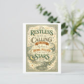 "I'm Restless" Anais Nin Quotation ポストカード (スタンド正面)