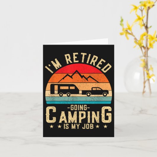 Im Retired Going Camping Is My Job  カード (黄色い花)