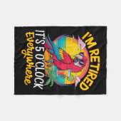 I'm Retired It's 5 O'clock Everywhere  フリースブランケット (正面(横))