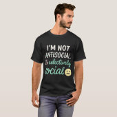 Im Selectively Social Introvert Mood Tシャツ (正面フル)